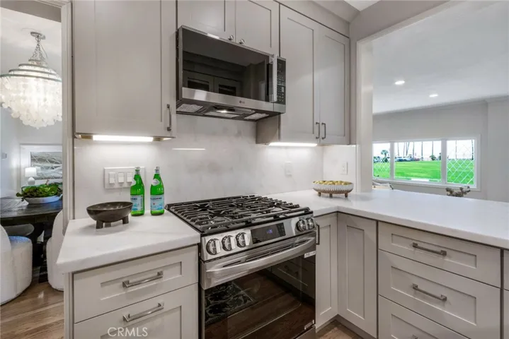 Enjoy preparing meals while still taking in the views