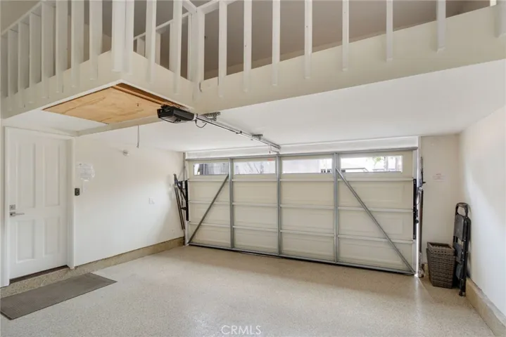 2-car garage with large mezanine storage
