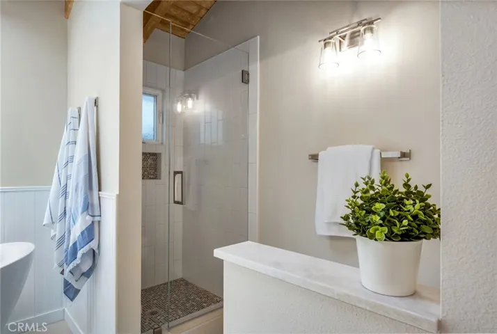 Walk-in shower in primary bath