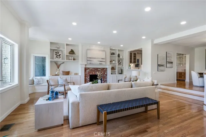 Spacious open floor plan with built-ins