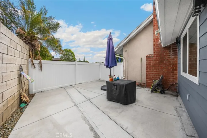 ADU front patio with gate
