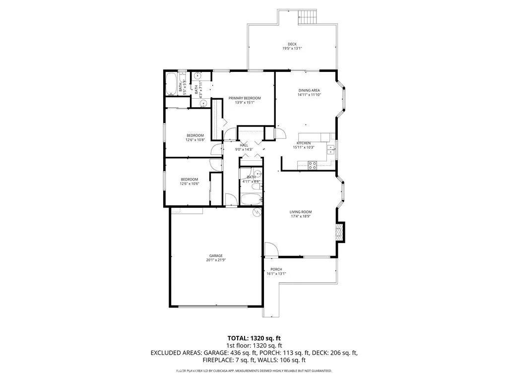Approximate floor plan.