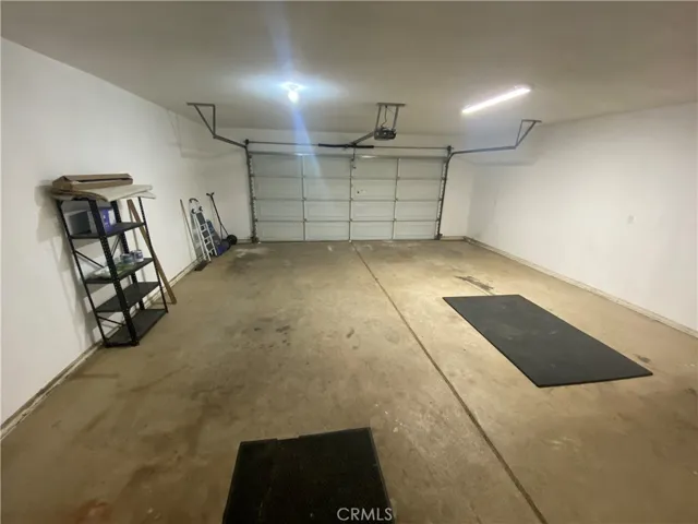Spacious garage.