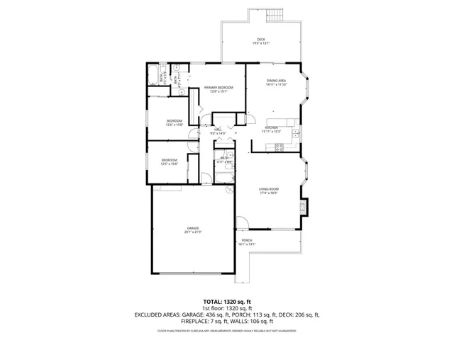 Approximate floor plan.