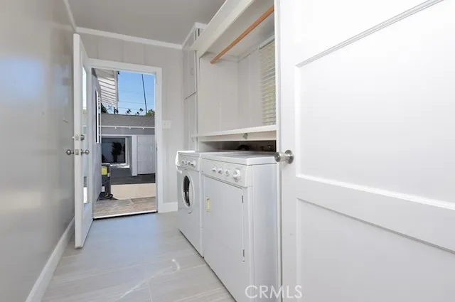Laundry Room with access to Backyard