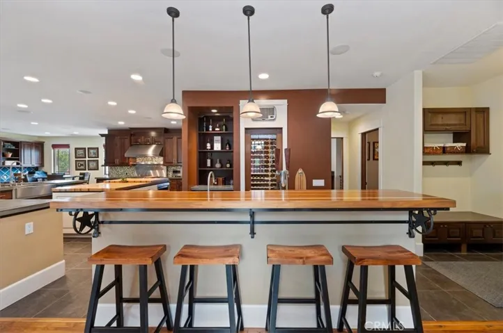 Bar looking into wine room