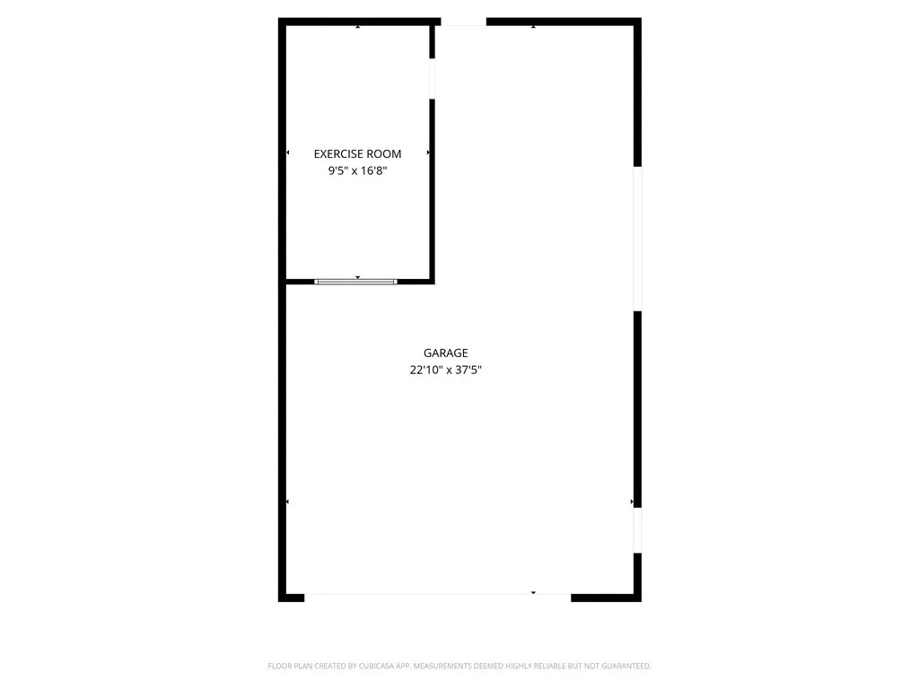 Garage and exercise room