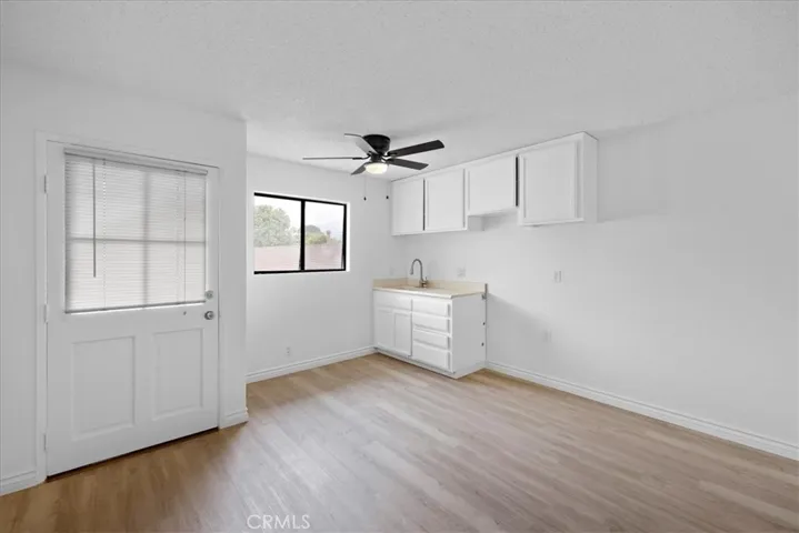 1 bedroom, smallest unit has been painted with new floors installed.