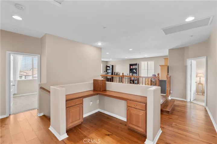 Built-in Desk and Hallway