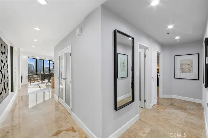 Formal entry to bedroom wing and formal living.