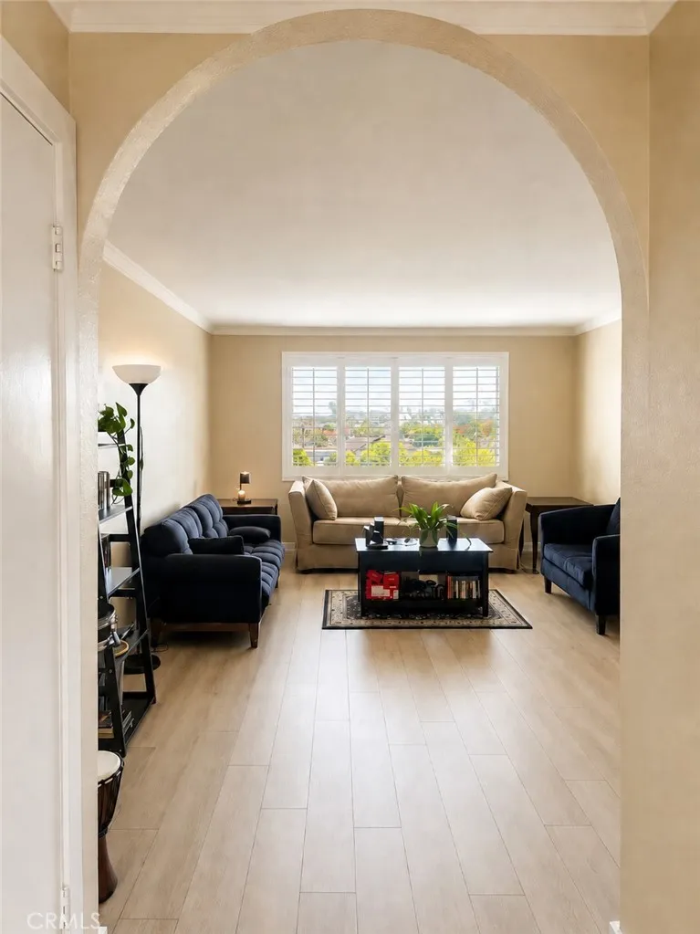 Entry view into living room