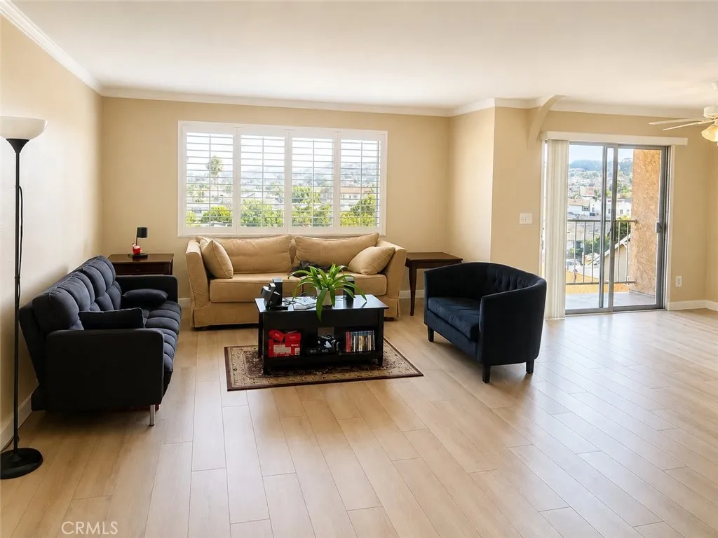 Living room with natural light