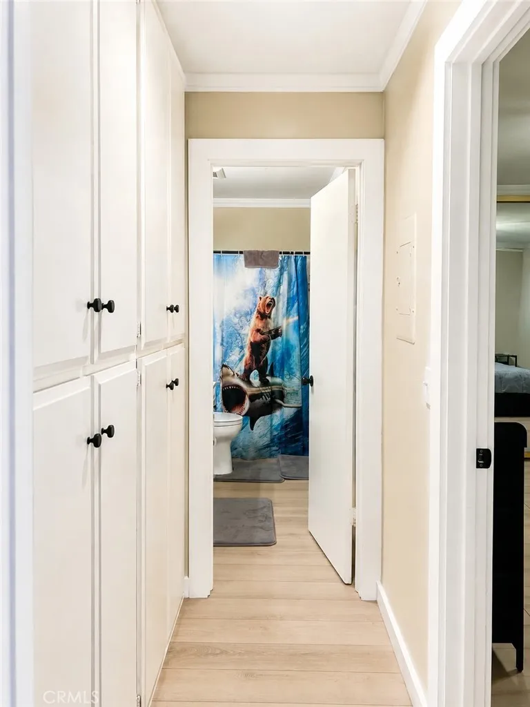 Hallway with built-in storage