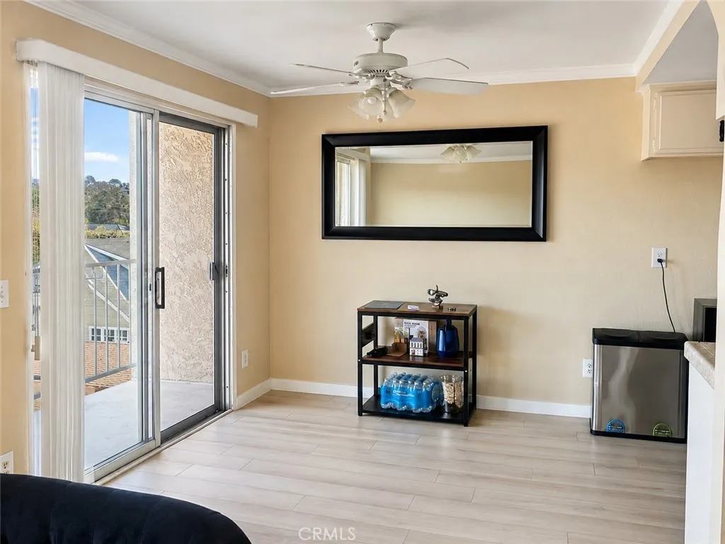 Dining area with balcony access