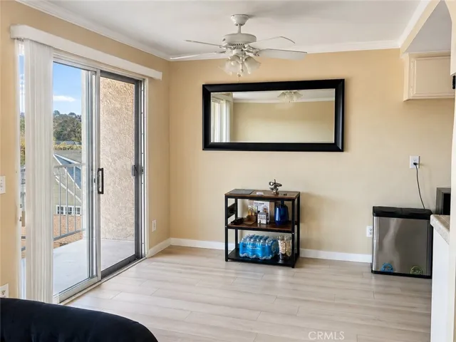 Dining area with balcony access