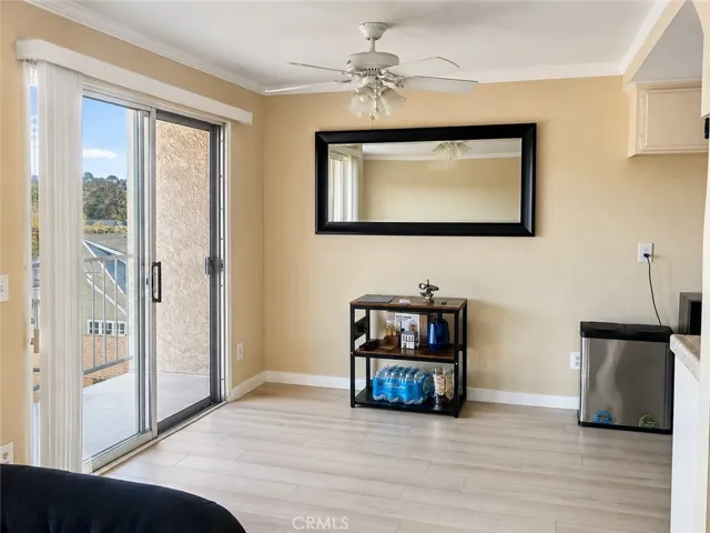 Dining area with balcony access