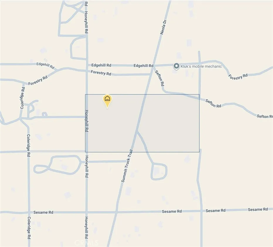 20 acres. Summit Truck Trail divides it into 7 acres and 13 acres.