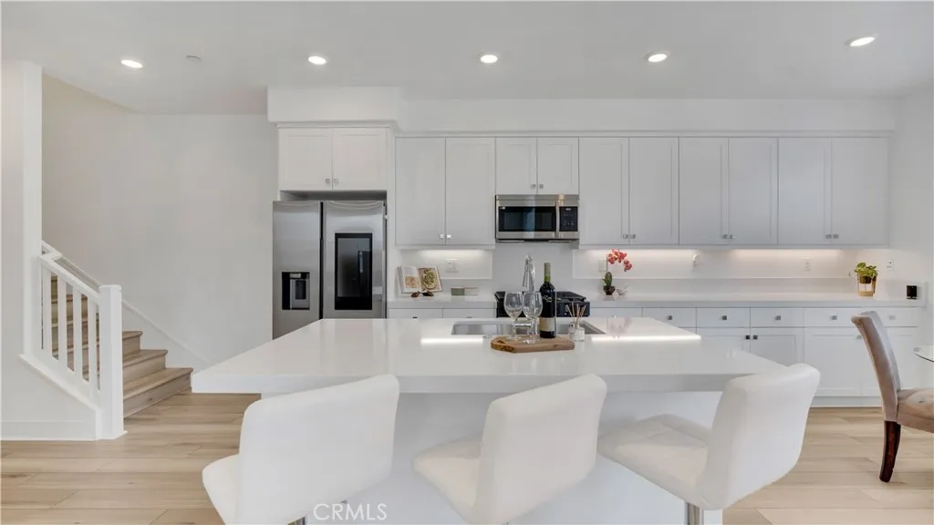 Soft close cabinets and drawers throughout the kitchen.