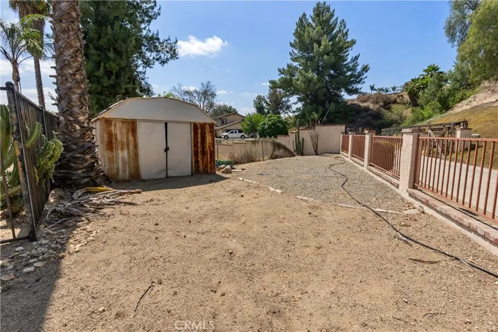 Right side of rear yard, upper section.