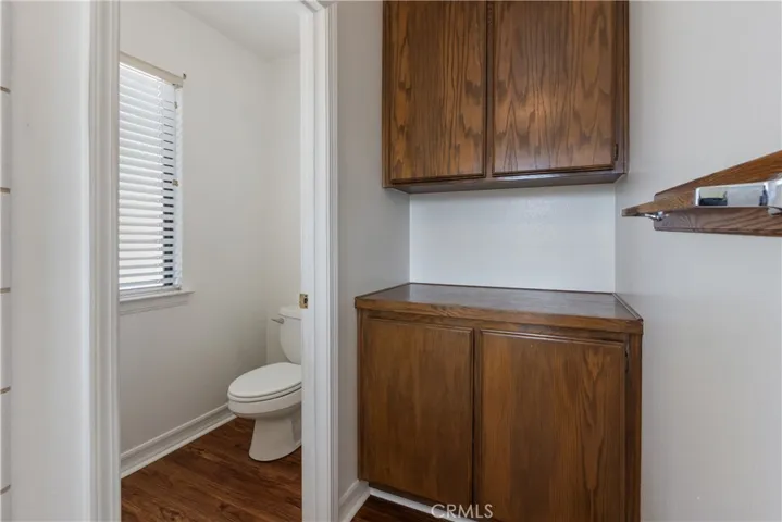Linen cabinets in primary bathroom