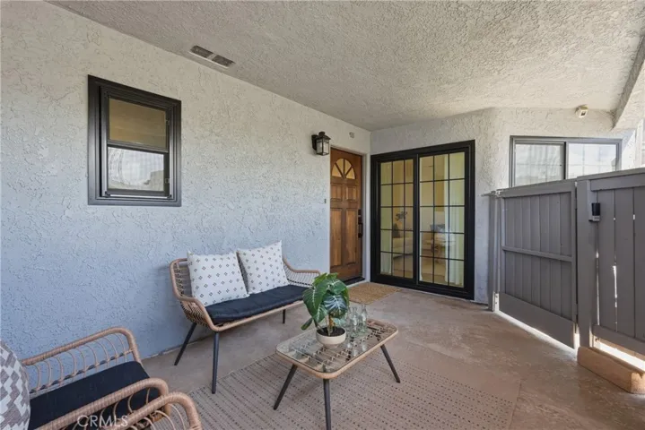 Outdoor space with access from sliding doors for indoor outdoor flow.