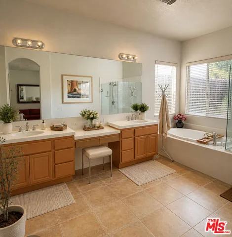 Bathroom with spa tub