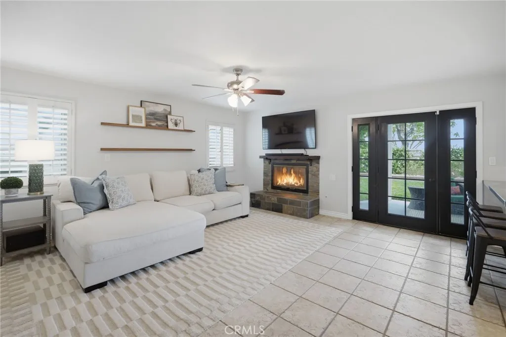 Digitally altered - fire added to fireplace
