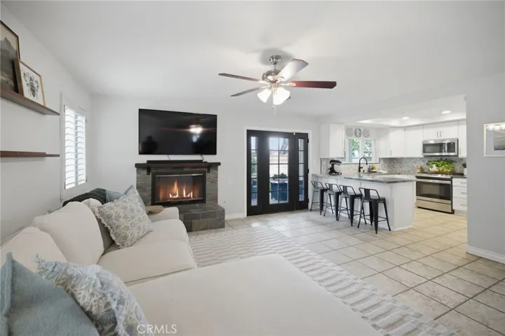 Digitally altered - fire added to fireplace