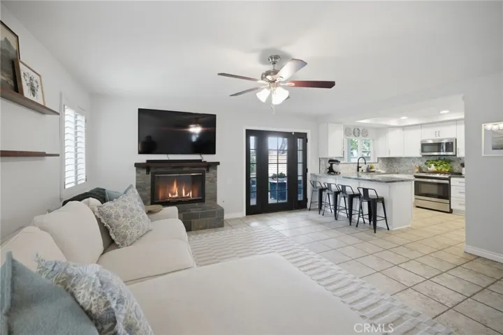 Digitally altered - fire added to fireplace