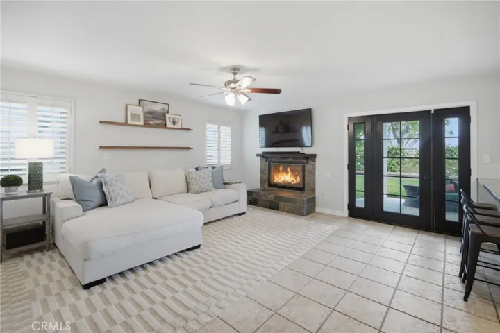 Digitally altered - fire added to fireplace