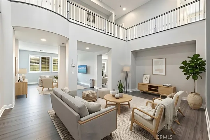 Living room virtually staged