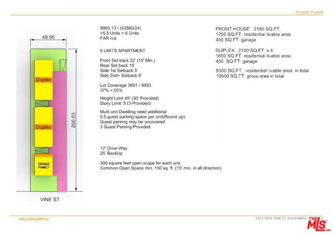 Scheme 2 Site Plan — 5 units f