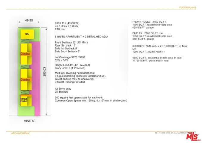 Scheme 1 Site Plan — 7 units f