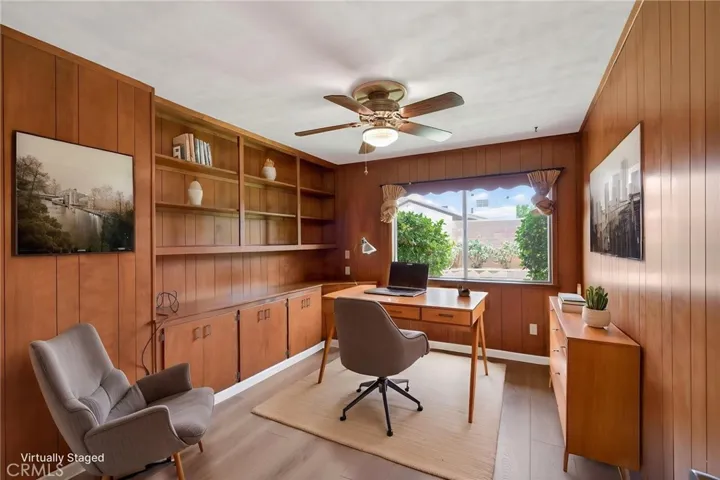Den/office virtually staged