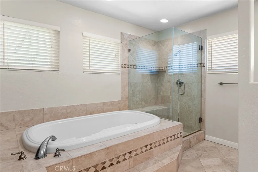 Master bathroom with spa tub