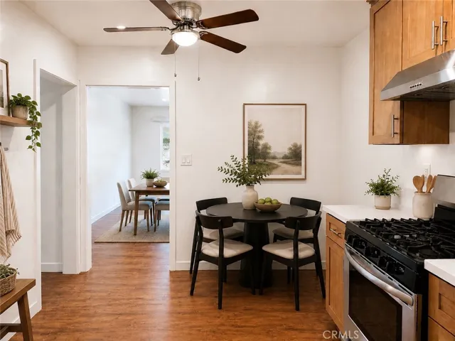 Kitchen and Seating Area Staged