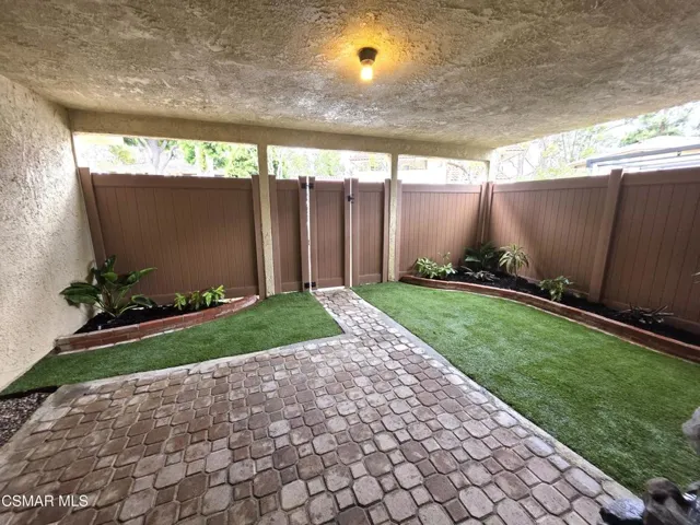Private back patio