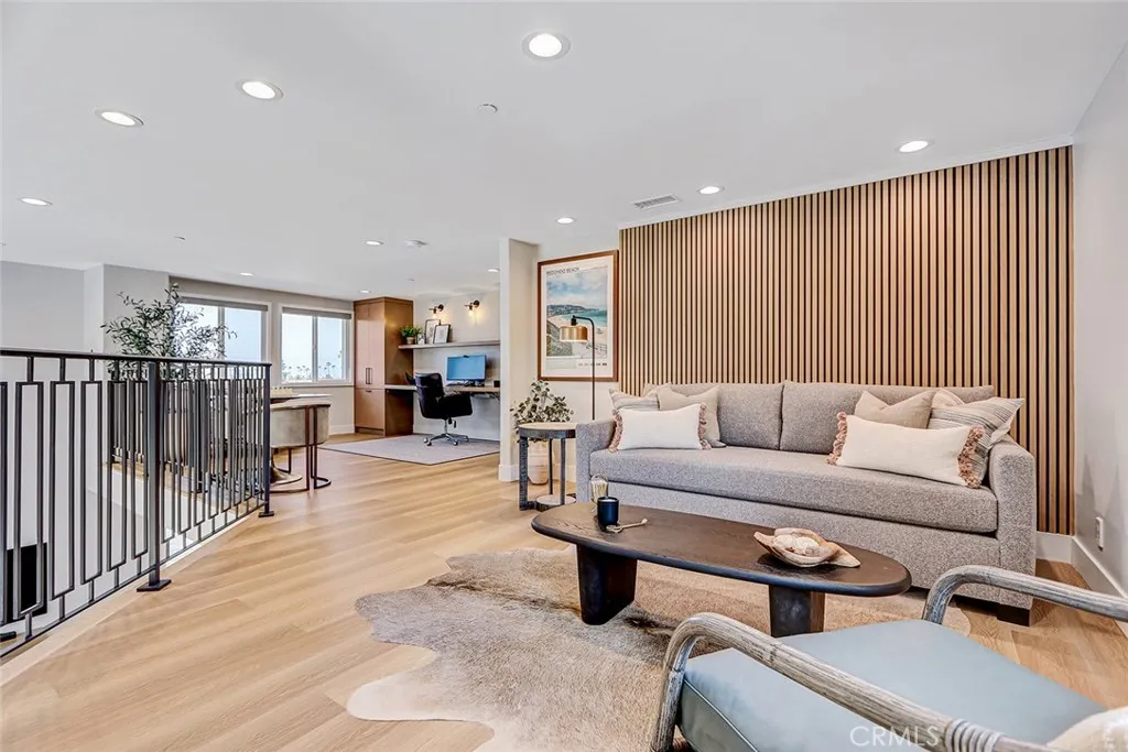 Loft with sitting area and built in office