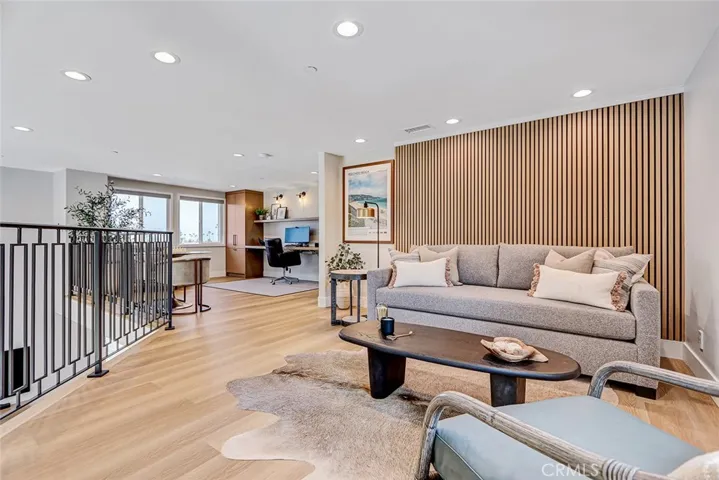 Loft with sitting area and built in office