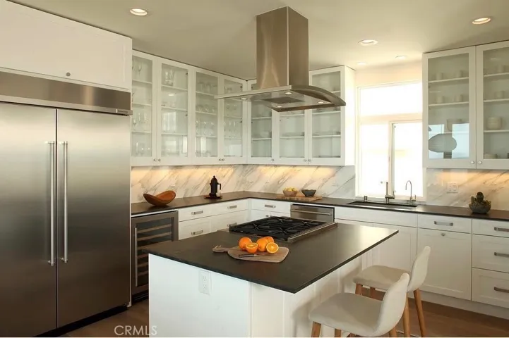 Remodeled kitchen with soapstone counters