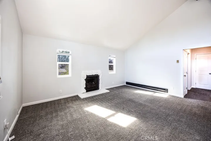 Fireplace for insert, adds charm.