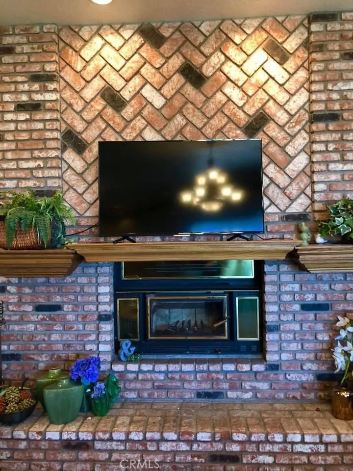 fireplace in family area