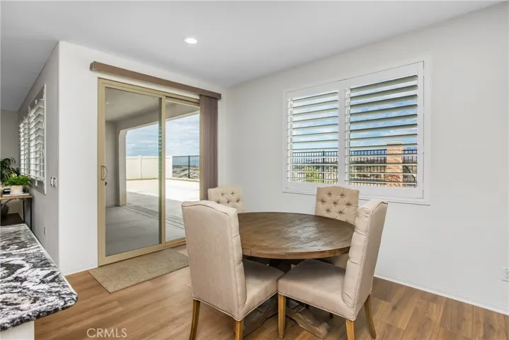 dining area with mountain views!
