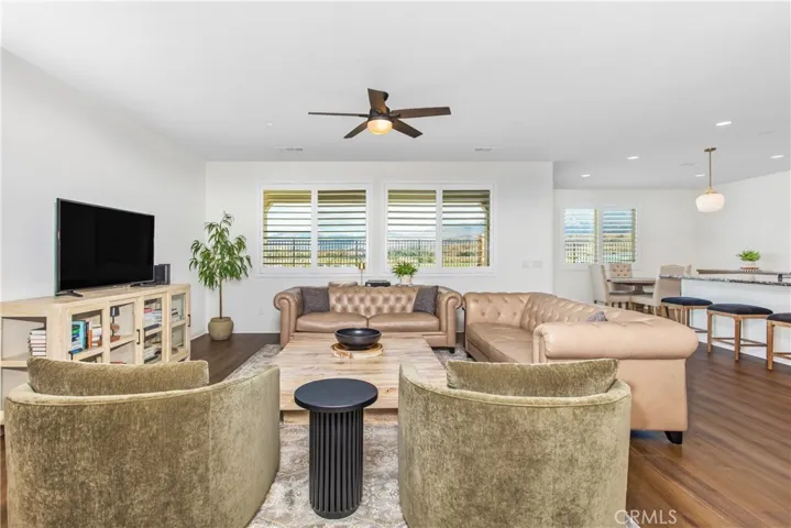 spacious living room area
