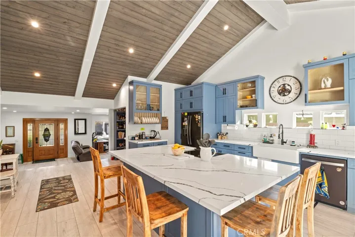 Kitchen with New Windows and Oversized Island