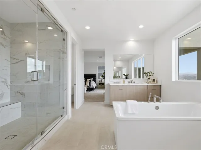 Primary Bathroom: Merle Prairie Inspired - Skylar at FivePoint Valencia - Photos of another homesite - Not actual home for sale - Photos have similar finishes/selections of homesite 58