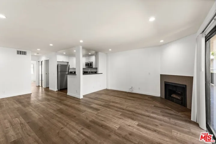Spacious Living Room with Fire
