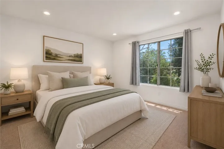 Virtually staged bedroom #1