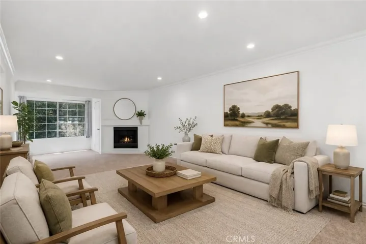 virtually staged living room
