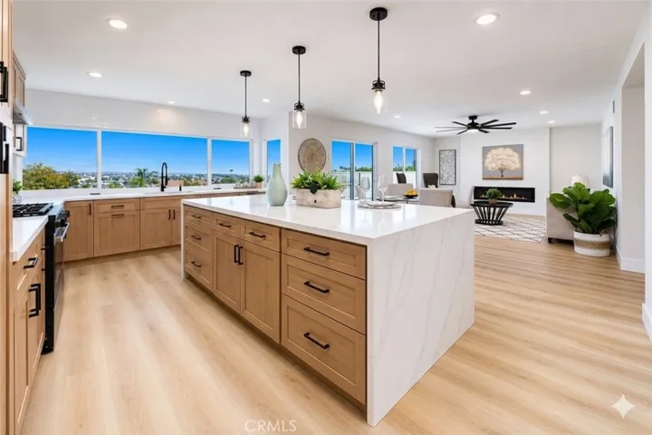 Designer Kitchen with view.